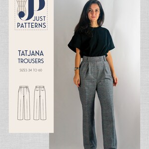 Tatjana Trousers PDF Sewing Pattern Size 34-60 - Etsy