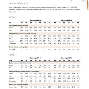 Tatjana Trousers PDF Sewing Pattern Size 34-56 - Etsy