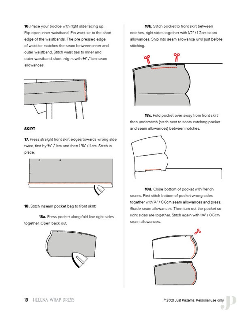 Helena Wrap Dress PDF Sewing Pattern image 10