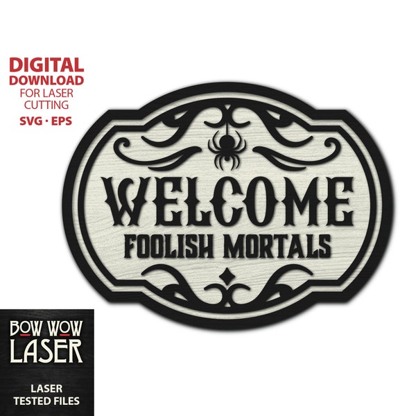 Welcome Foolish Mortals Sign - Etsy