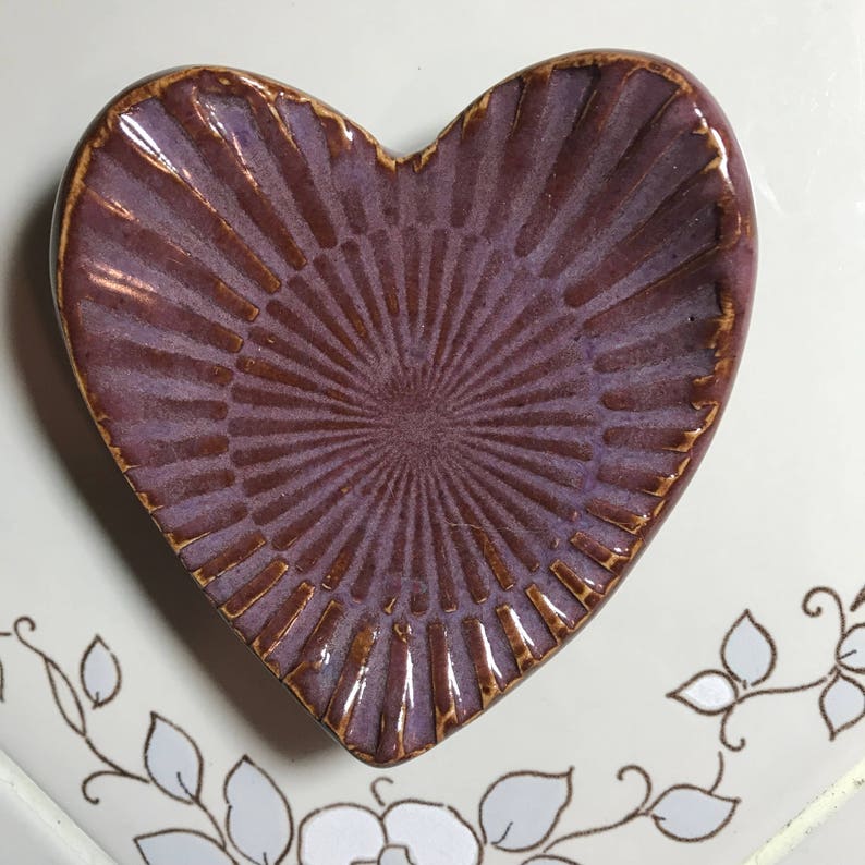 Valentines gift Heart trinket Dish Gift Heart Jewelry Dish Heart Coin Dish Heart Candle Holder Heart Spoon Rest Ceramic Heart Dish