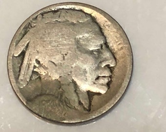 1914S Key Date Indian Head Buffalo Nickel 5 cent vintage Collectable Coin US. History in Numismatic Collectables