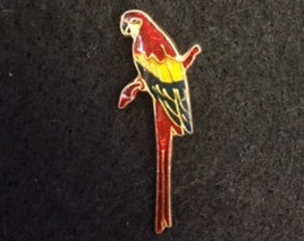 Red Parrot Pin