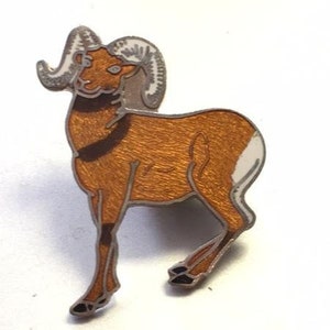 Big Horn Ram Sheep  Pin Mountain Goat Enamel Backpack pin - Jacket Pin - Graffiti pin - Lapel pin - Motorcycle pin - Tie - Collectable Pins