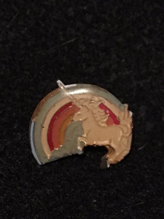 Cute Unicorn Under Rainbow Pin