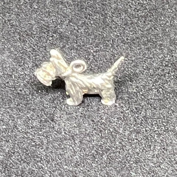 925 Sterling Silver Terrier Westie Setter Spaniel Pointer  dog Charm for Bracelets , Necklace Jewelry Vintage