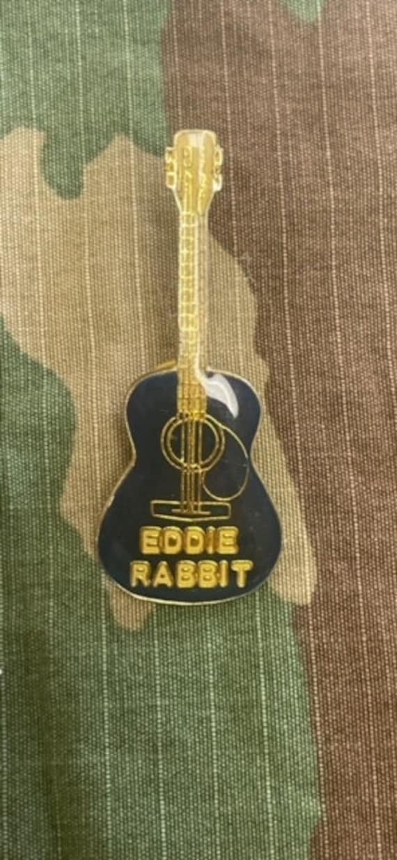 Eddie Rabbit Rock And Roll Electric Guitar Enamel 