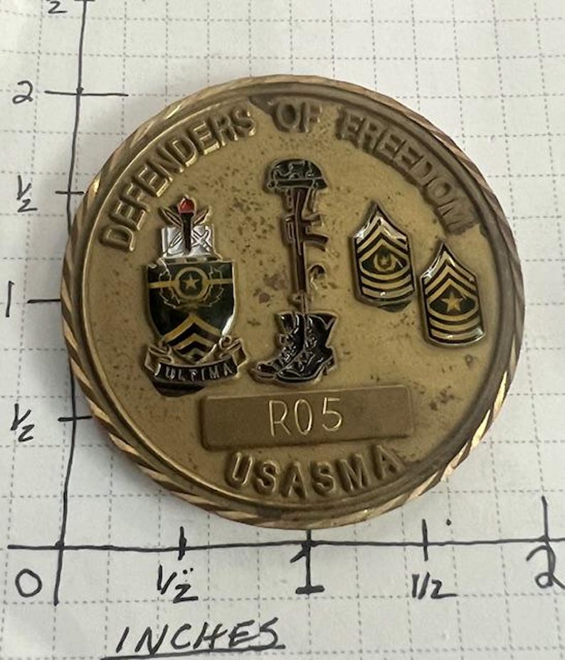 US Army Sergeants Major Academy USASMA Challenge Coin Fort Bliss Texas ...