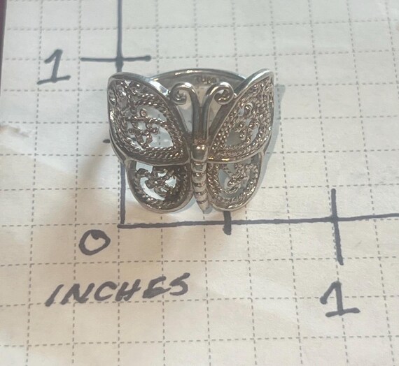Solid Sterling Silver Beautiful Butterfly Ring, S… - image 6