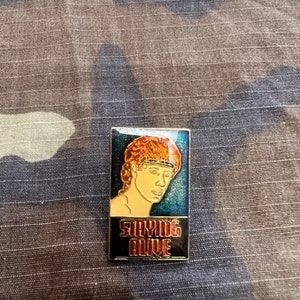 Staying Alive John Travolta  Classic Hard Rock And Roll  POP Music Enamel Backpack pin - Jacket  Lapel  Motorcycle pin - Collectable Pins