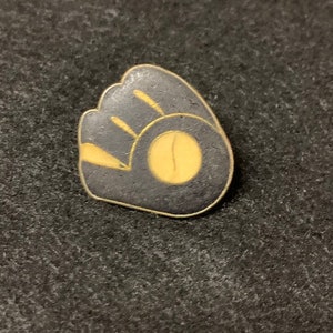 Baseball Glove and ball mitt Enamel Backpack pin - Jacket Pin - Graffiti pin - Lapel pin - Motorcycle pin - Tie - Collectable Pins