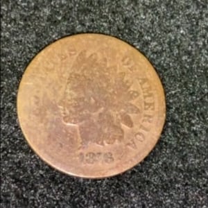 1876 Indian Head Penny one Cent vintage Collectable Coin US. History in Numismatic Collectables