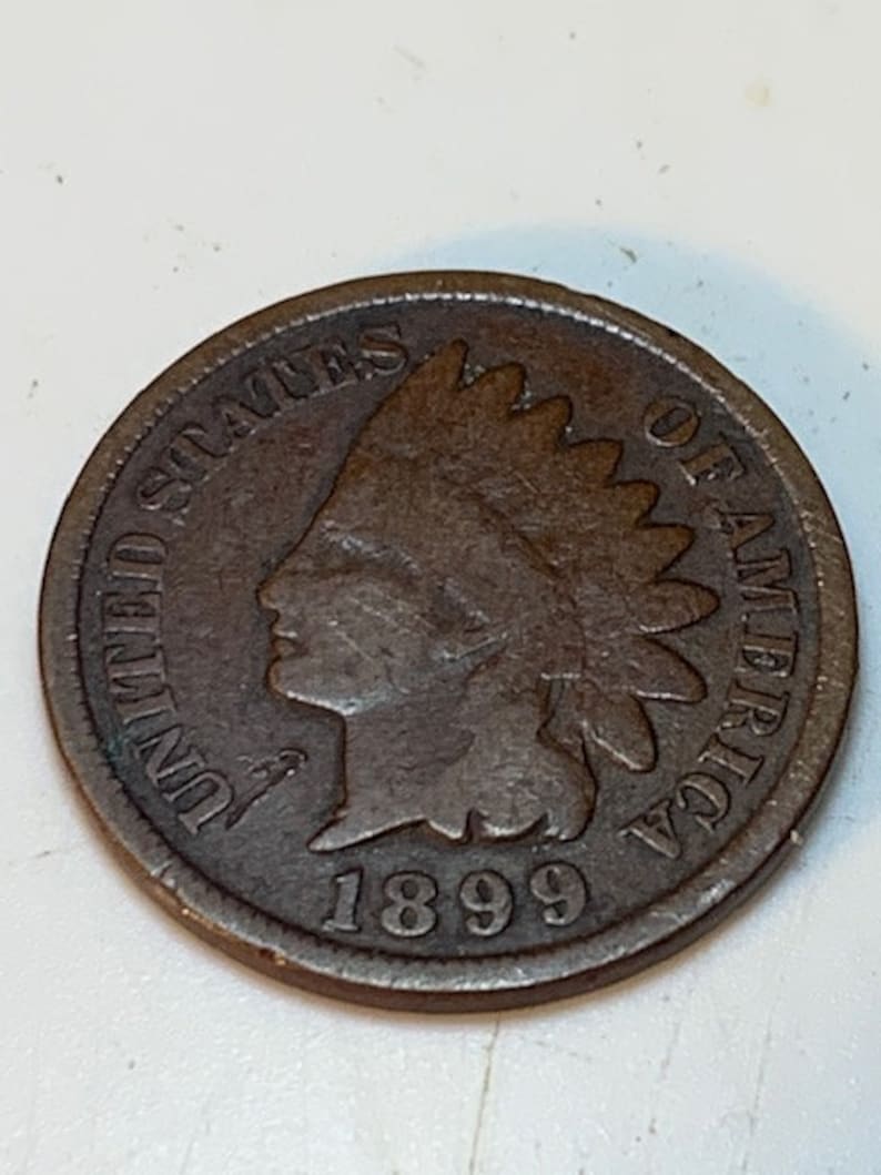 History in Numismatic Collectables 1899 Indian Head Penny one Cent vintage Collectable Coin US
