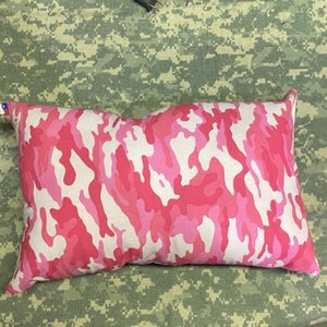 US Made Pink Camouflage  Bivy Camo Pillow