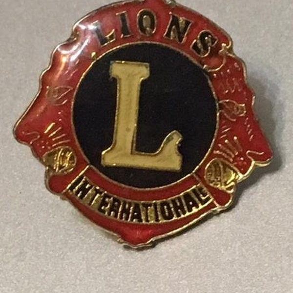 Lions Club Pin Enamel Backpack pin - Jacket Pin - Graffiti pin - Lapel pin - Motorcycle pin - Tie - Collectable Pins