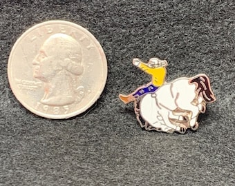 Cowboy  Bucking Bronco bull Enamel Backpack pin - Jacket Pin - Graffiti pin - Lapel pin - Motorcycle pin - Tie - Collectable Pins