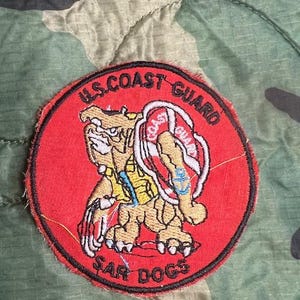 USCG US Coast Guard SAR Dogs patch  Airsoft  Paint ball