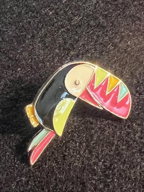 Tropical Jungle Toucan Bird Pin