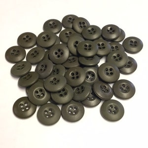 US Military Battle Dress Uniform Bulk Lot of Olive Drab , Desert Tan Or Mixed Lot of 50 Buttons for sewing repairs and replacement. image 3