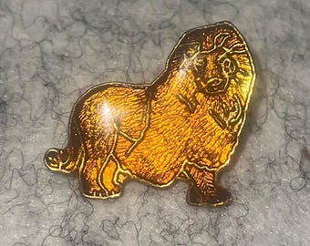Vintage King of the Jungle Lion Pin Enamel back pack pin