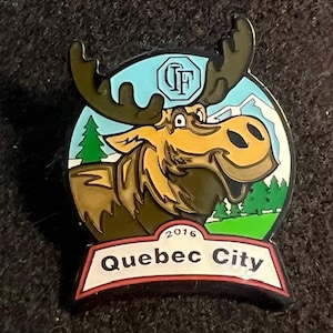 Quebec City  Canadian Enamel Backpack pin - Jacket Pin - Graffiti pin - Lapel pin - Motorcycle pin  Tie  Collectable