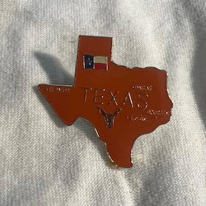Texas State  Long Horn Enamel Backpack pin - Jacket Pin - Graffiti pin - Lapel pin - Motorcycle pin  Tie pin Collectable PinsBeer