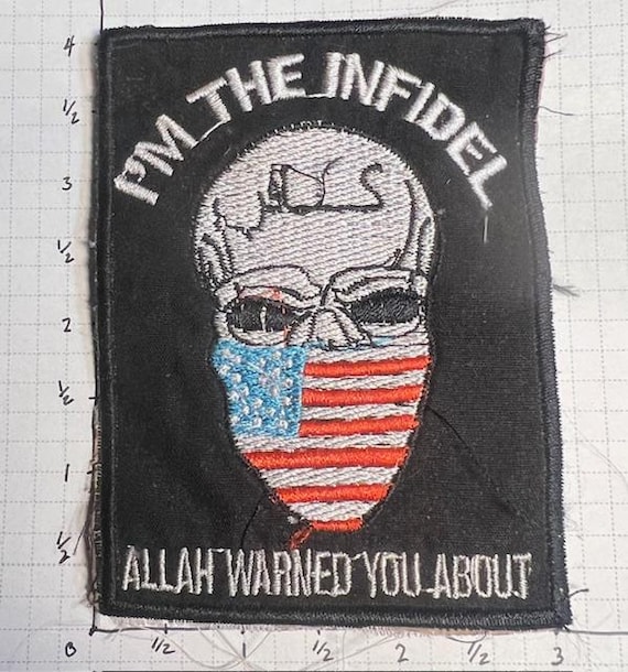 Infidel warning morale patch AIrsoft combat Games player