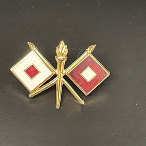 Enamel Signal Corps Officer Branch Insignia