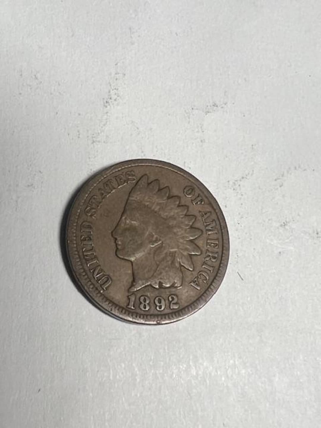 1892 Indian Head Penny One Cent Vintage Collectable Coin US. History in ...