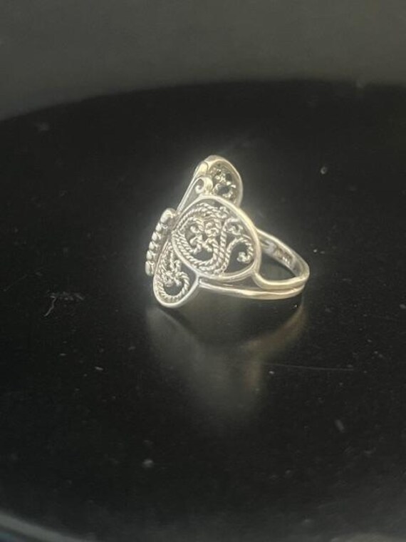 Solid Sterling Silver Beautiful Butterfly Ring, S… - image 2
