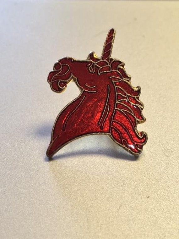 Red Unicorn Pin - image 1