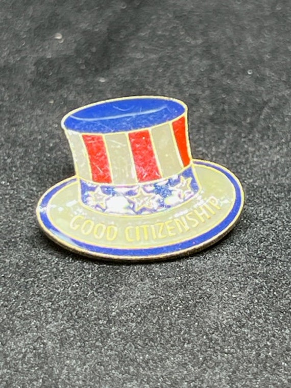 Good Citizenship award pin USA tie pin or lapel