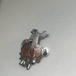 Cowboy Bucking Bronco Enamel Backpack pin - Jacket Pin - Graffiti pin - Lapel pin - Motorcycle pin - Tie - Collectable Pins