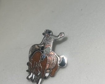 Cowboy Bucking Bronco Enamel Backpack pin - Jacket Pin - Graffiti pin - Lapel pin - Motorcycle pin - Tie - Collectable Pins