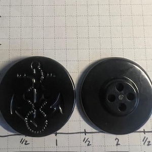 US Navy USGI P Coat Buttons Bulk Lot of 7 , Buttons for sewing repairs and replacement.