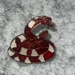 Vintage Rattle Snake Enamel Backpack pin - Jacket Pin - Graffiti pin - Lapel pin - Motorcycle pin - collectable pins - tie