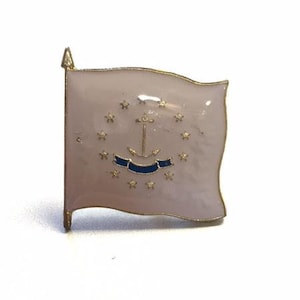 Rhode island State  Flag Enamel Backpack  Button  - Jacket Pin - Graffiti pin - Lapel pin Motorcycle  Tie  Collectable Pins