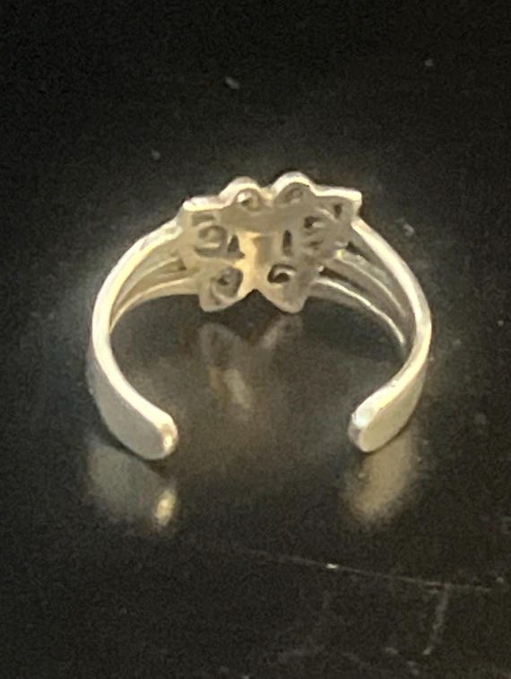Solid Sterling Silver Adjustable Butterfly Toe Ri… - image 5