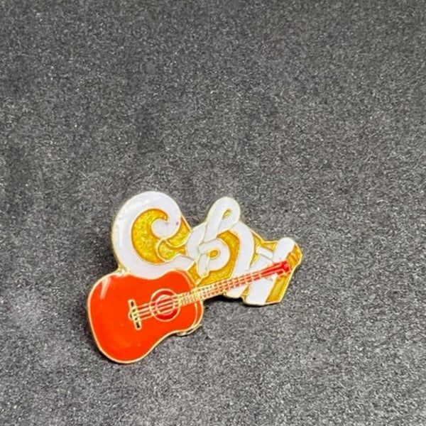 Country & Western Music. Acoustic Guitar Enamel Backpack pin - Jacket Graffiti pin - Lapel pin - Motorcycle pin - Collectable Pins