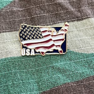 USA American Flag USA Country Enamel  Backpack pin - Jacket Pin - Graffiti pin - Lapel pin - Motorcycle pin - Tie pin - Collectable pins