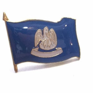 Louisiana State  Flag Enamel Backpack  Button  - Jacket Pin - Graffiti pin - Lapel pin Motorcycle  Tie  Collectable Pins