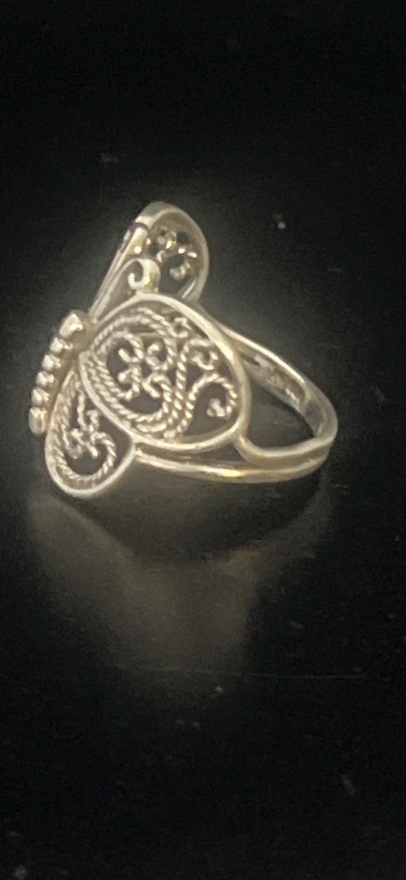 Solid Sterling Silver Beautiful Butterfly Ring, S… - image 4