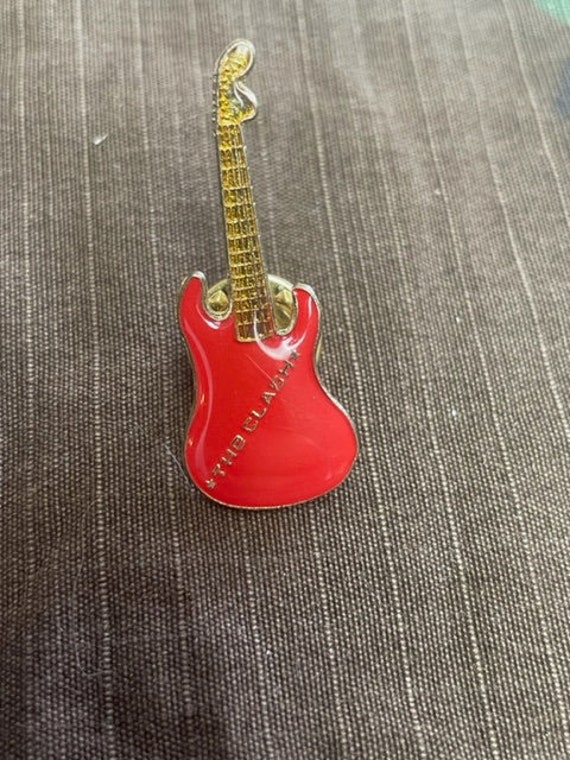 The Clash Rock And Roll Electric Guitar Enamel Bac