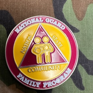 US Army National Guard Family Program Nation State Community   Challenge Coin