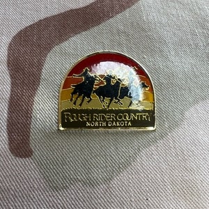 Enamel North Dakota Rough Ride Country Pins - Collectable - Jacket - Backpack - Biker - Graffiti - Tie - Motorcycle Clasps Pins