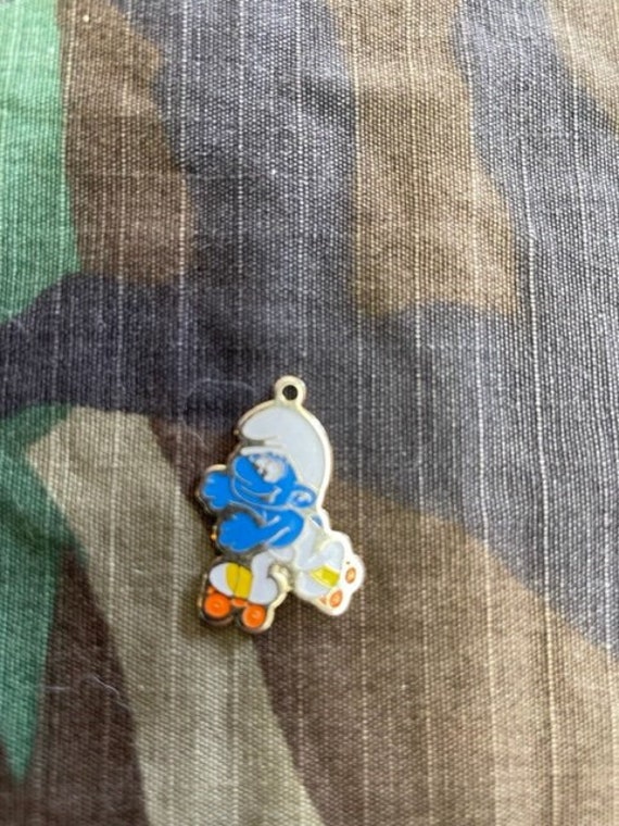 Roller Skate Blade  Smurf   Charm for Bracelets , 