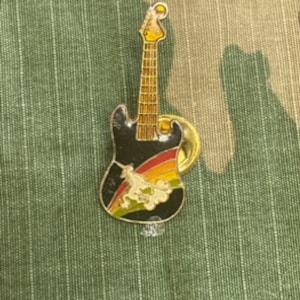 Rainbow Pegasus Rock And Roll Electric Guitar Enamel Backpack pin - Jacket Graffiti pin - Lapel pin - Motorcycle pin - Collectable Pins