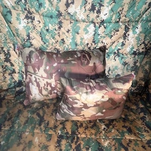 Military Multi Cam Poncho Liner Camo Nylon Bivy Camo Pillow Woobie