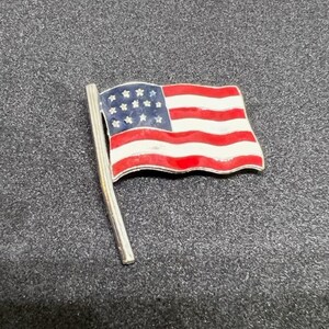 Large Us Enamel Flag Backpack pin