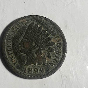 1899 Indian Head Penny one Cent vintage Collectable Coin US. History in Numismatic Collectables #2